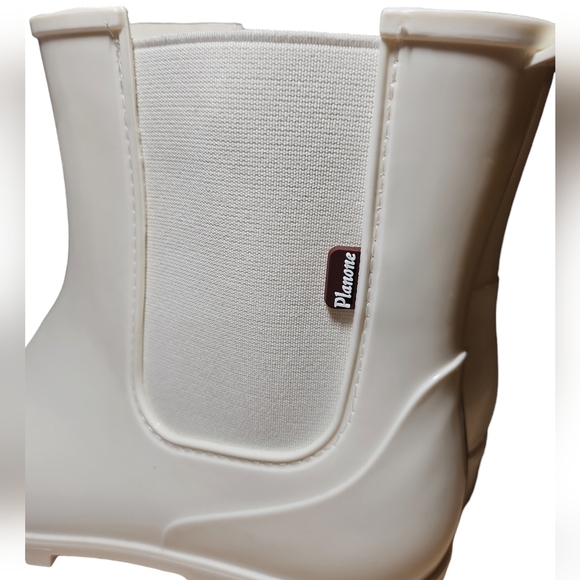 Planone Short White Chelsea Anit-Slipping Rain Boots EU Size 40 Size 9 US - Picture 8 of 11